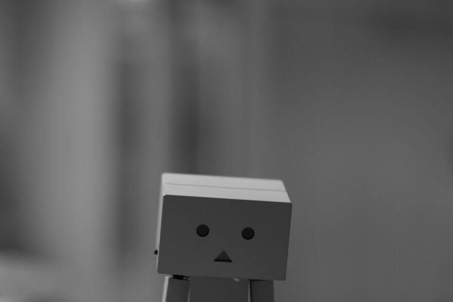 Picture of a sad robot, indicating you should follow your gut feeling.